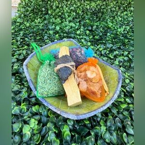 Serpentine & Lapis Lazuli Bowl Set | Cleansing, Love & Abundance